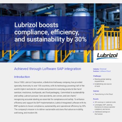 Loftware Case Study - Lubrizol