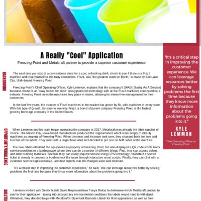 Metalcraft Case Study - Stylemark Labels